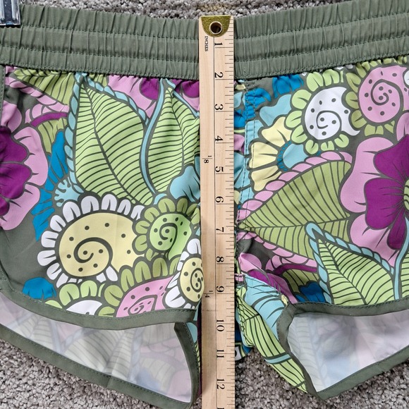 Wave Life Womens Floral Paisley Board Shorts Green Multi Color Size LG - Picture 7 of 10